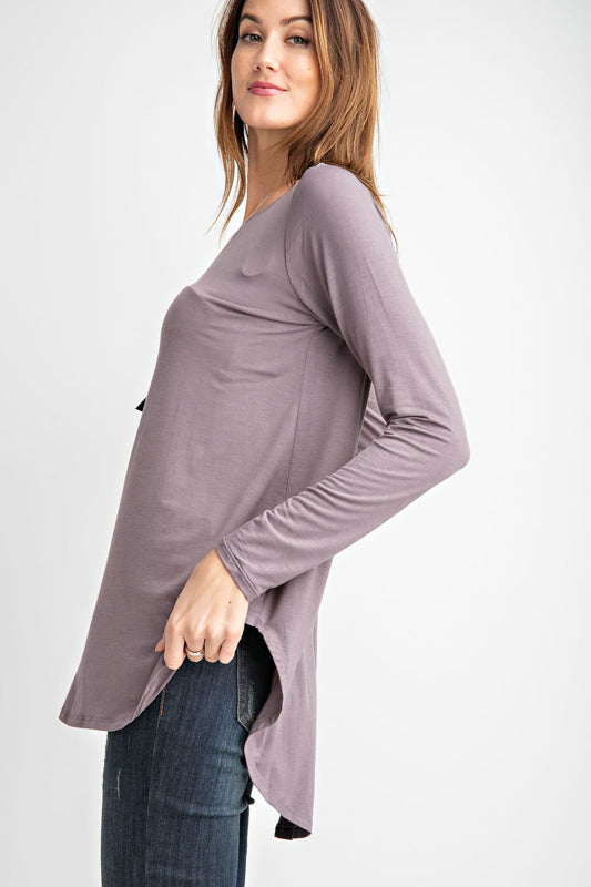 Rae Mode Basic Round Neck Top