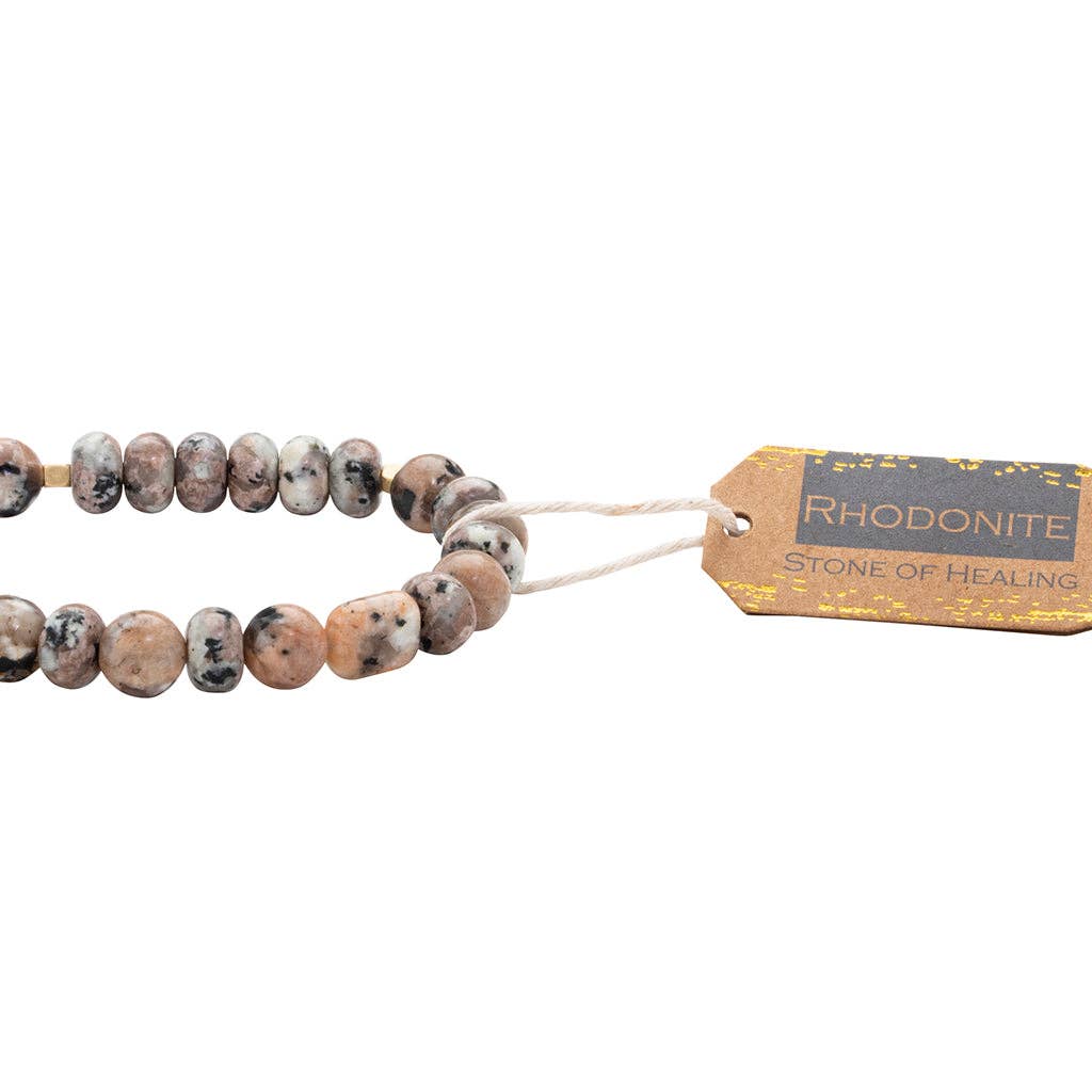 Scout Curated Wears - Stone Stack Bracelet Rhodonite - Stone of Healing