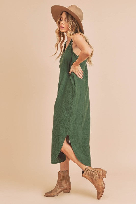 Daisy Dress (Forrest Green / Black)