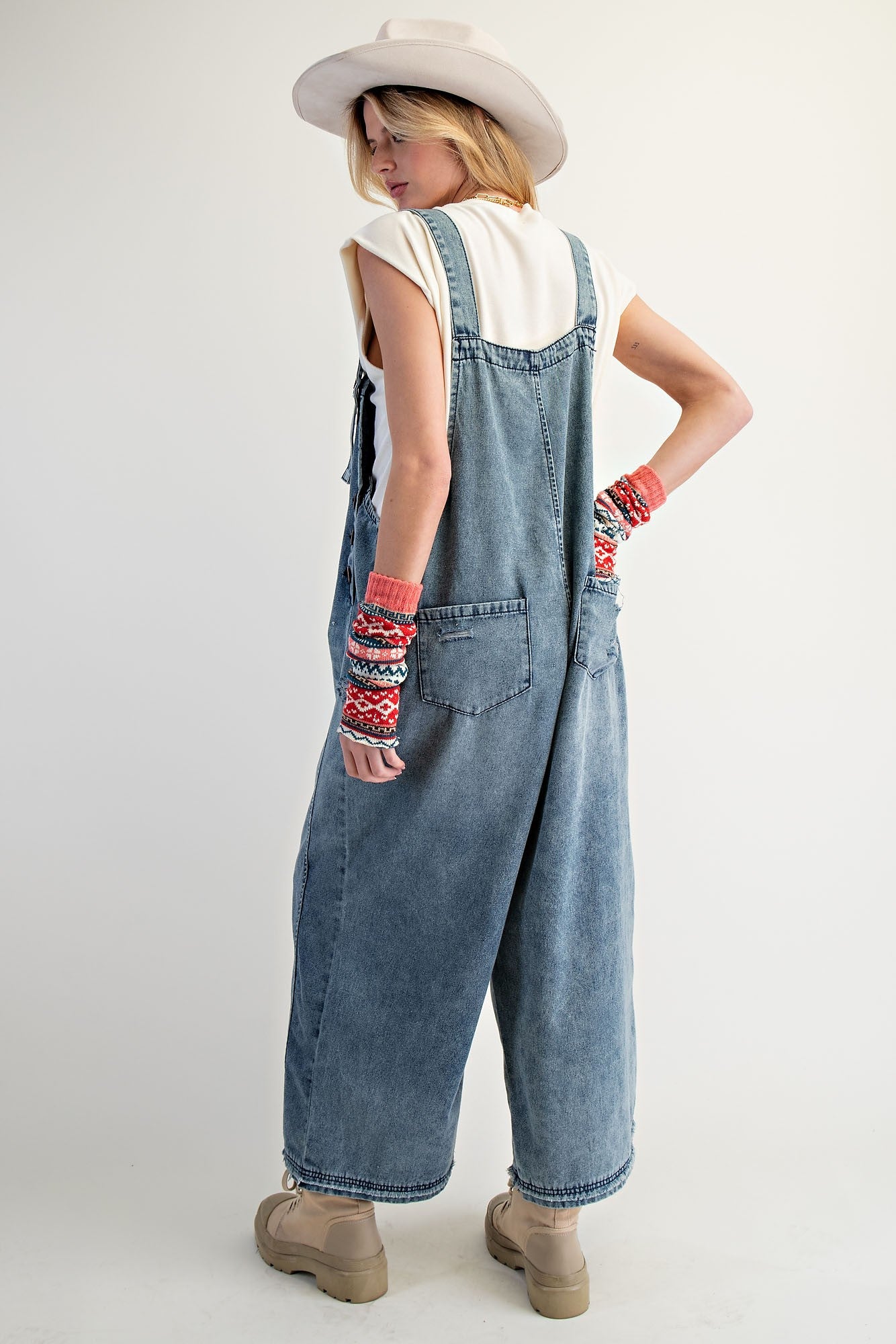 Denim Loose Fit Overalls