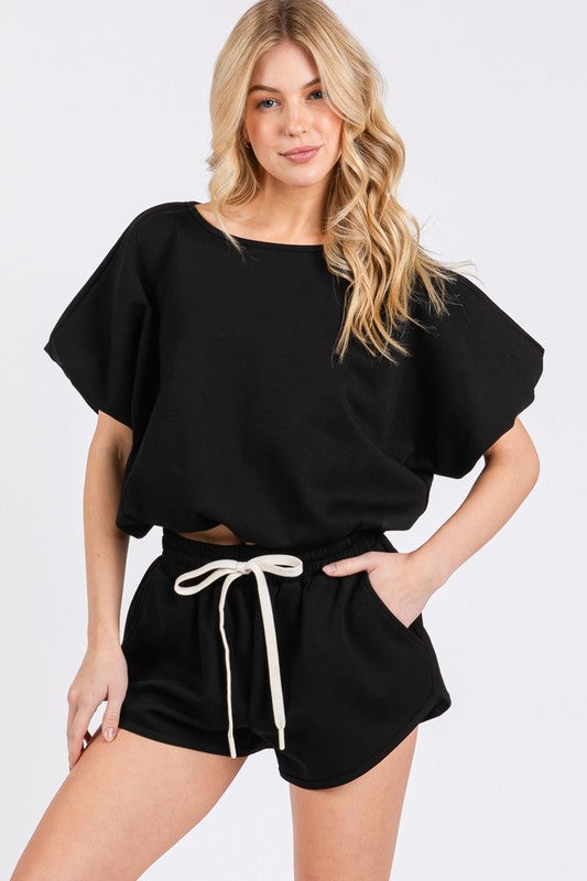 Bubble Hem Top & Bottom Set