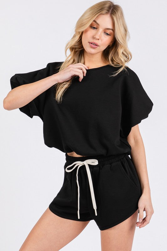 Bubble Hem Top & Bottom Set