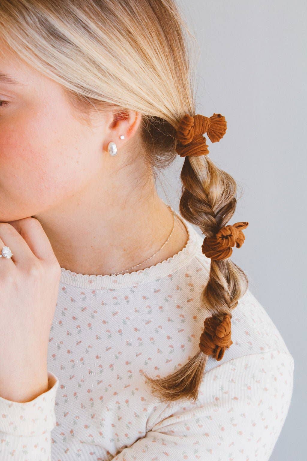 Everyday Bow Hair Ties (pack of 6) (Black, Tan, Light Brown, Dark Brown)