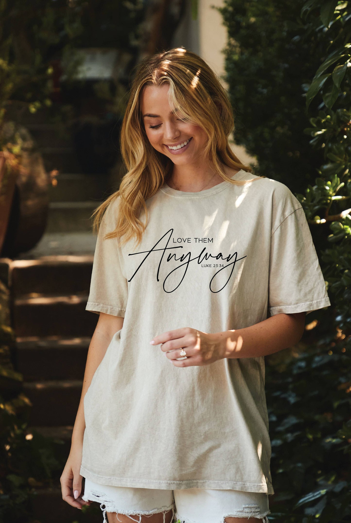 Love Them Anyway Oversized Graphic Top