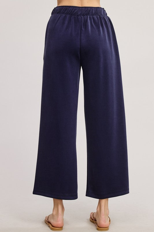 Scuba Cropped Pants (Gray / Navy)