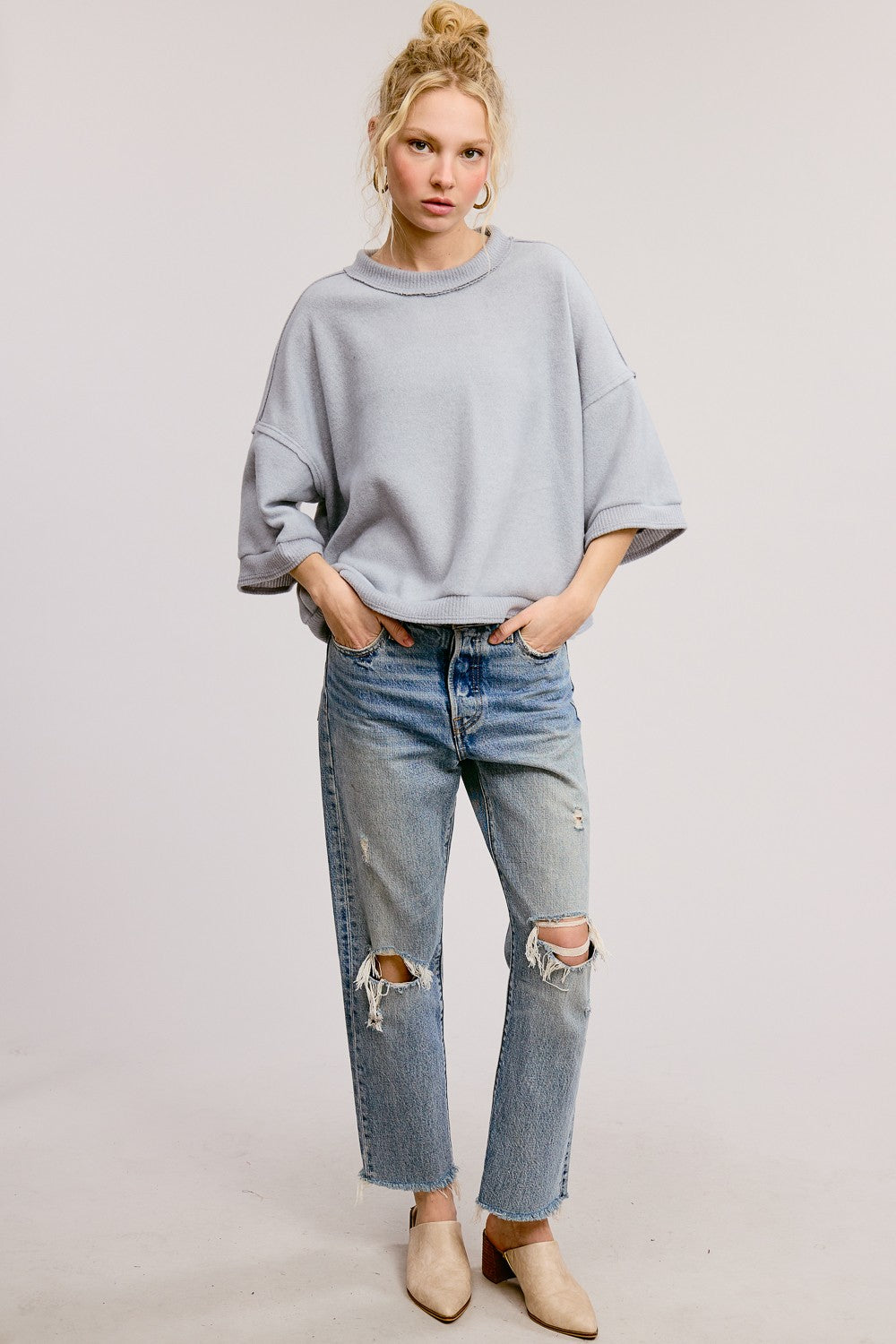 Short Sleeve Brushed Top
