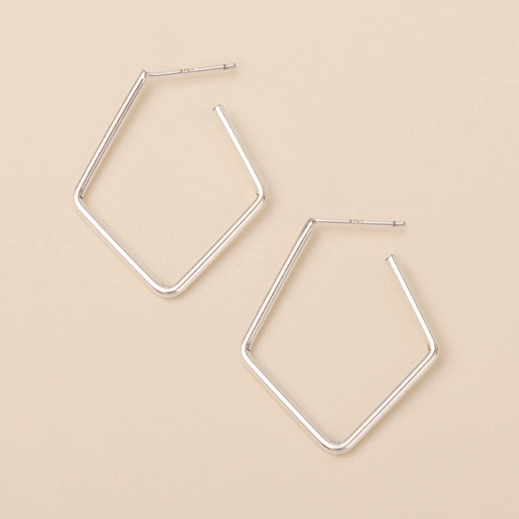 Scout Curated Wears - Refined Earring Collection - Orion Diamond Hoop/Sterling S