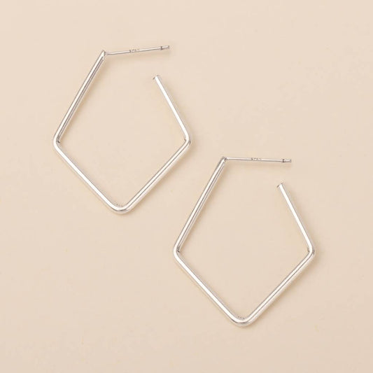 Scout Curated Wears - Refined Earring Collection - Orion Diamond Hoop/Sterling S