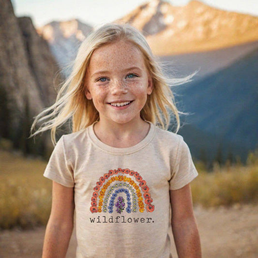 "Wildflower" Spring Nature T-shirt for Girls